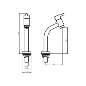Torneira para Lavatório Meber Bica Baixa 1202 C77 1/4 de Volta Cromada - Imagem 3