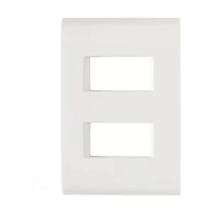 Placa Tramontina 2x4 Liz Branca C/ 2 Postos Afastados Horizontal - Imagem 1