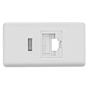Módulo Tomada de Transmissão de Dados Rj 45 Cat 6 Branco - Tramontina - Imagem 1