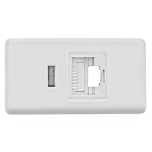 Módulo Tomada de Transmissão de Dados Rj 45 Cat 6 Branco - Tramontina - Imagem 2