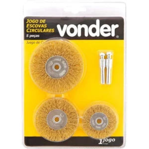 Jogo de Escovas Circulares de Aço, com 5 Peças, Vonder Vdo2769 - Imagem 2