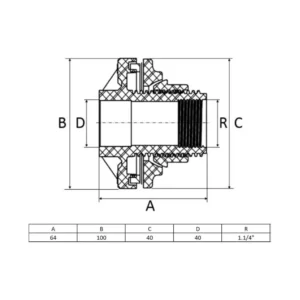 Adaptador Autoajustavel Soldavel 40mm X 1.1/4" Amanco - Imagem 2