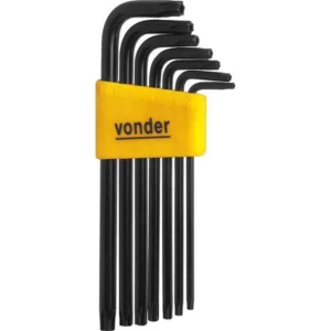 Jogo de Chaves Hexalobular, T10 a T40, com 7 Peças - Vonder - Imagem 1