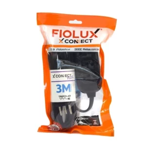 Extensão Tripolar com 3 Tomadas 3 Metros Preta - Imagem 5