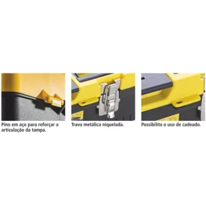Caixa Plástica para Ferramentas com Bandeja Removível e Trava Metálica 17" - Tramontina - Imagem 6