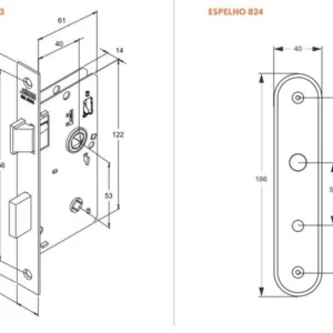Fechadura para Banheiro Carpi 824/33 Espelho Inox Polido 40mm - Stam - Imagem 5