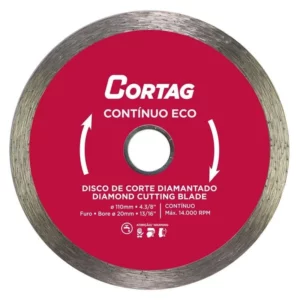 Disco de Corte Diamantado Contínuo Eco 110mm - Cortag - Imagem 1