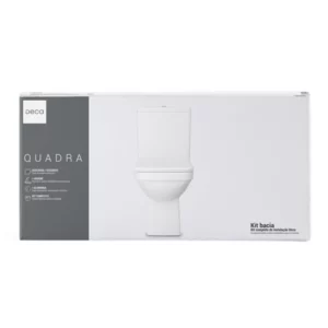 Kit Vaso Sanitário e Caixa Acoplada com Acessórios Quadra Branco - Imagem 6