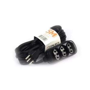 Extensão Tripolar com 3 Tomadas 5 Metros Preta - Imagem 5