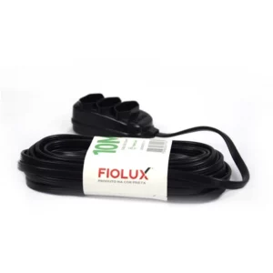 Extensão Tripolar com 3 Tomadas 10 Metros Preta - Imagem 2