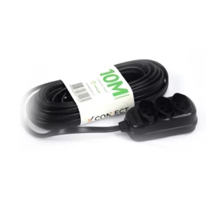 Extensão Tripolar com 3 Tomadas 10 Metros Preta - Imagem 4