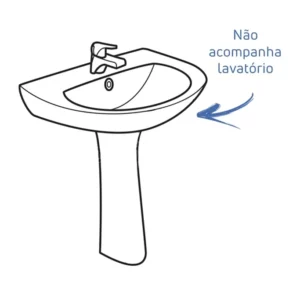 Coluna para Lavatório Thema Branca - Imagem 4