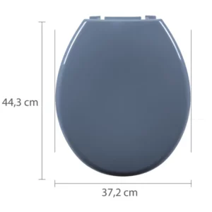 Assento Sanitário Oval Almofadado Cinza Escuro - Imagem 6