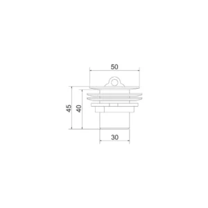 Válvula para Lavatório Sem Ladrão C 7/8 Meber - Imagem 2