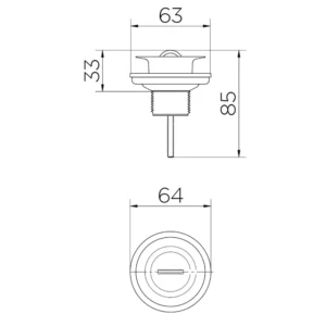 Valvula Saida Universal Lavatorio com Tampa - Imagem 3