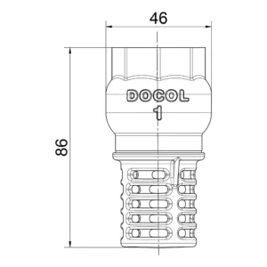 Válvula de Sucção Docol 1'' - Imagem 2