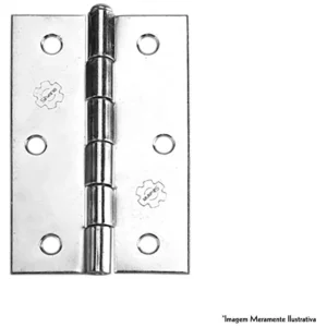 Dobradiça Silvana 850 F.polido 1.1/2" com 24 Peças - Silvana