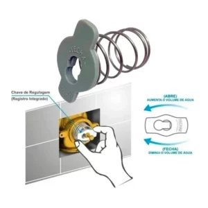 Reparo para Válvula Docol 1.1/2 Mola e Chave Kit 05 Peças - Imagem 2