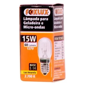 Lâmpada 15w 220v E-14 P/ Geladeira/ Fogão / Forno - Foxlux - Foxlux - Imagem 2