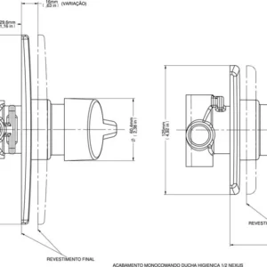 Acabamento Monocomando para Ducha Higiênica 1/2" Nexus - Imagem 2