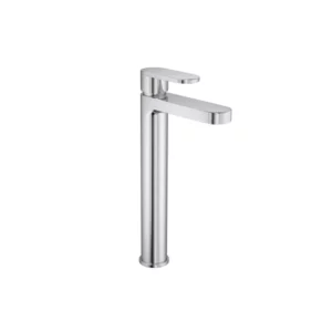 Torneira Misturador Monocomando de Mesa Bica Alta para Lavatório Drop Cromado 1/2"