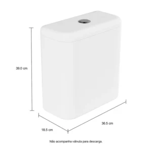 Caixa Acoplada para Vaso Sanitário Acionamento Duo Carrara/ Nuova Branco - Imagem 3