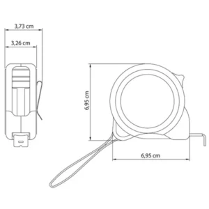 Trena com Fita em Aço e Trava 19mm com 5 Metros - Imagem 6