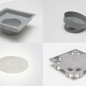 Ralo Quadrado em Alumínio com Suporte para Piso e Caixa Sifonada Inteligente 15x15cm - Imagem 3