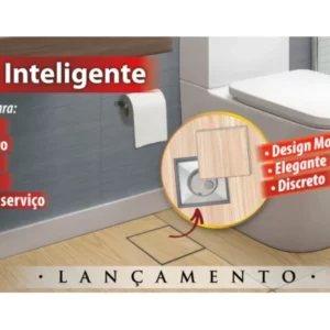 Ralo Quadrado em Alumínio com Suporte para Piso e Caixa Sifonada Inteligente 15x15cm - Imagem 4