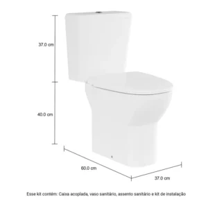 Kit Vaso Sanitário com Caixa Acoplada Flex Branco - Imagem 7