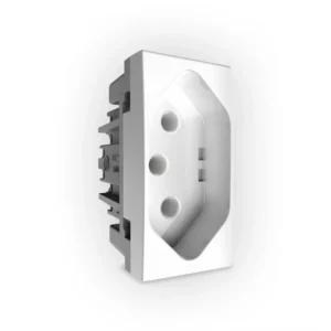 Módulo Tomada 2 Polos + Terra 10a 250v Pro Branco - Imagem 1
