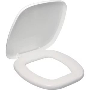 Assento Sanitário Almofadado, Quadrado, Cor Branco, Linha Primafer, Atlas.