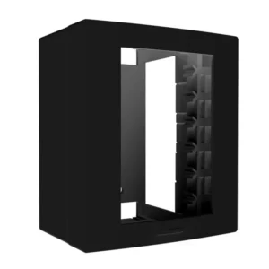 Caixa e Placa 3 Módulos de Sobrepor Preto - Imagem 1