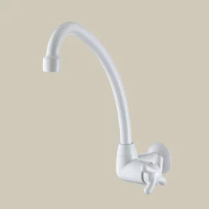 Torneira para Cozinha de Parede com Bica Móvel Brio Branco 1/2