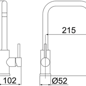 2257 B82 Monocomando Loft Black Dn15 Lorenzetti - Imagem 4