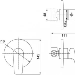 2993 C72 Monocomando Chuveiro Lorenmix Lorenzetti - Imagem 3