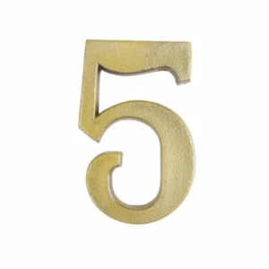 Algarismo Pvc 5 10cm Bronze - Imagem 1