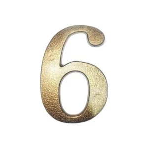 Algarismo Pvc 6 10cm Bronze - Imagem 1