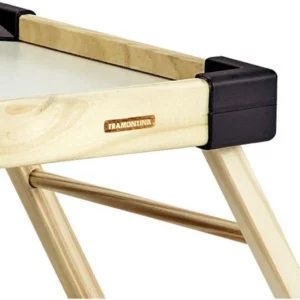 Bandeja Small com Pés Dobráveis Estrutura em Madeira e Cantoneiras em Polipropileno Preto - Imagem 2