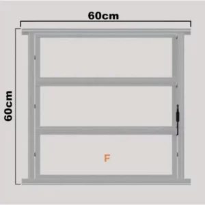 Basculante Aluminio C/vidro 60l X 60a Branco - Imagem 3