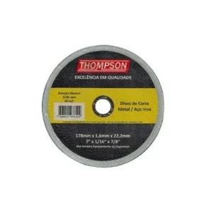 Disco de Corte 7" X 1,6mm - Thompson - Imagem 1