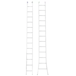 Escada Extensiva com 13 Degraus em Alumínio Azul e Prata - Imagem 2