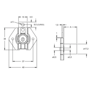 Fechadura para Gaveta e Móveis 301 com Chave Cromada - Stam