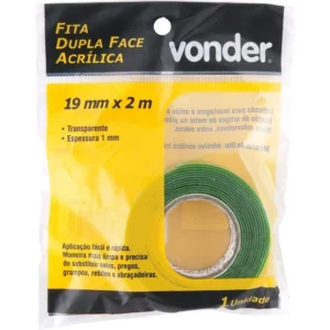 Fita Dupla Face Acrílica, 19 X 2 M, Vonder Vdo2200 - Imagem 1
