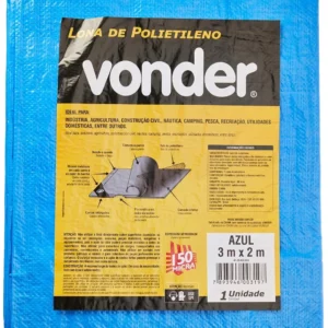 Lona de Polietileno Azul 3 M X 2 M, Vonder Vdo2241 - Imagem 1