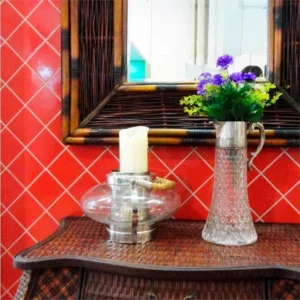 Revestimento Cerâmico Brilho Borda Bold Quarter Coral 20x20 Cm - Imagem 4