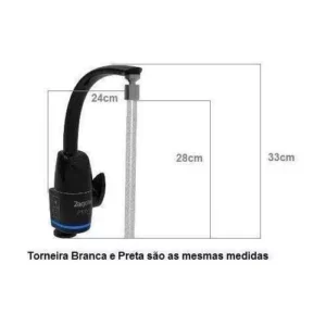 Torneira Eletrônica Prima Touch Black 5500w X 127v Zagonel