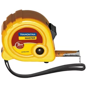 Trena com Fita de Aço e Corpo em Abs Freio Duplo 3m - Tramontina - Imagem 1