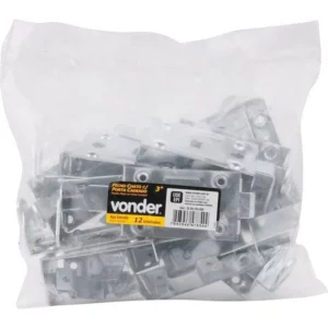 Fecho Chato com Porta-cadeado 3" Zincado - Imagem 1