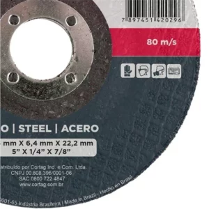 Disco de Desbaste 125mm 125x6,4x22,2mm - Imagem 2